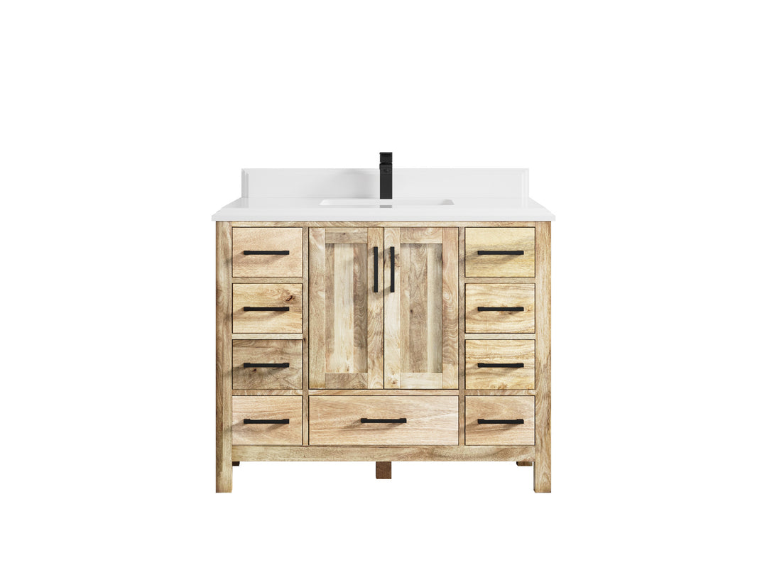 Malibu Mango Wood 42 in. W x 22 in. D Single Sink Bathroom Vanity