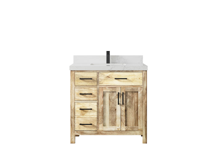 Malibu Mango Wood 36" W x 22" D Center Sink Vanity for a Luxe Bathroom Look - photo 39