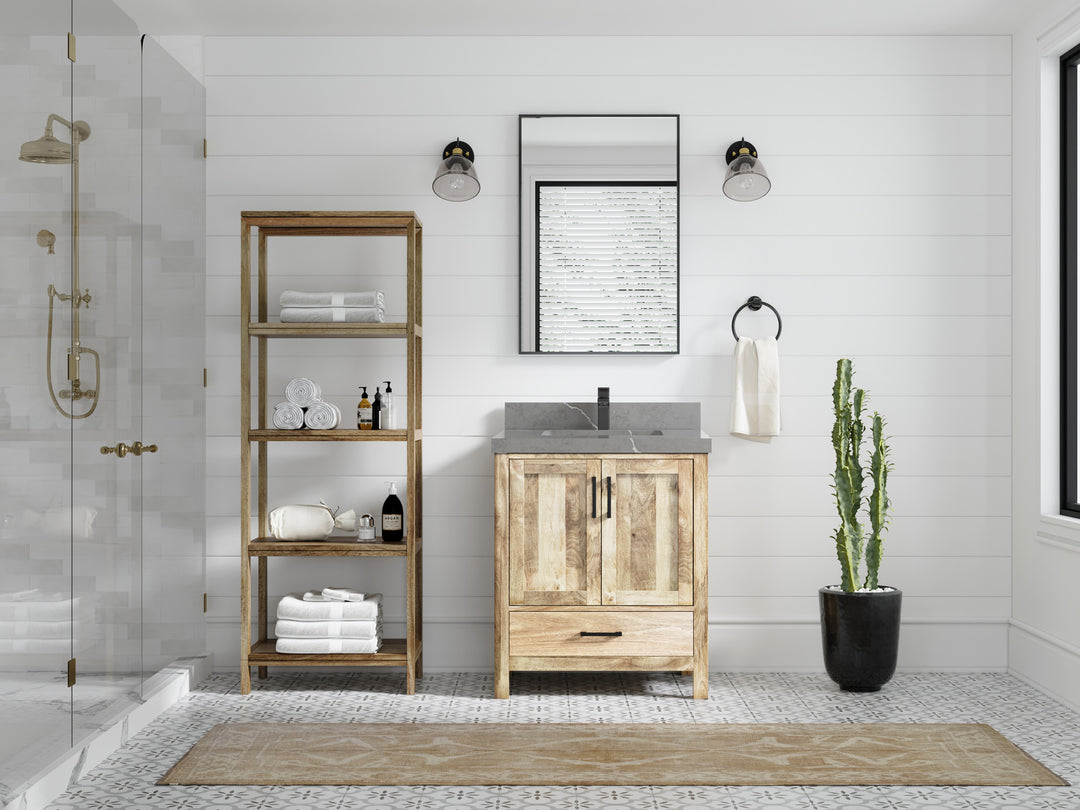 Malibu Mango Wood 30 in. W x 22 in. D Single Sink Bathroom Vanity