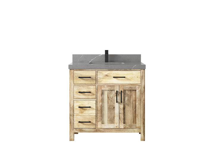 Malibu Mango Wood 36" W x 22" D Center Sink Vanity for a Luxe Bathroom Look - photo 43