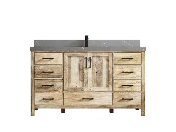 Malibu Mango Wood 60 in. W x 22 in. D Single Sink Bathroom Vanity - photo 43