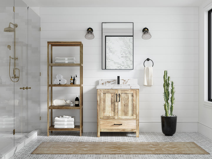 Malibu Mango Wood 30 in. W x 22 in. D Single Sink Bathroom Vanity - photo 45