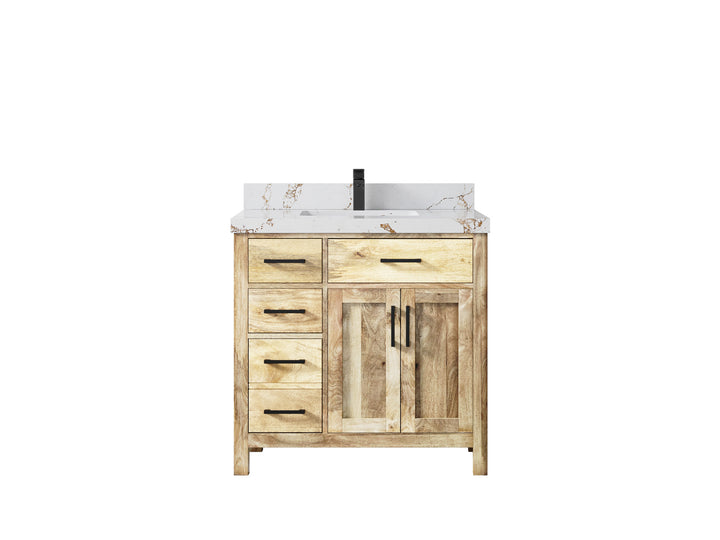 Malibu Mango Wood 36" W x 22" D Center Sink Vanity for a Luxe Bathroom Look - photo 47
