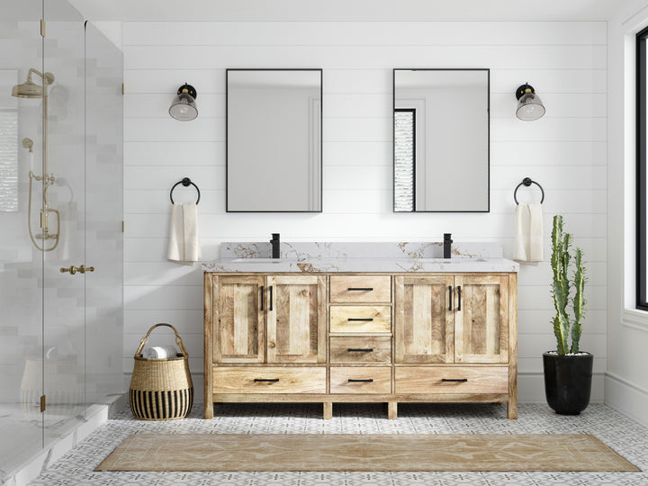 Malibu Mango Wood 72 in. W x 22 in. D Double Sink Bathroom Vanity - photo 46