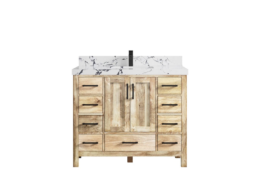 Malibu Mango Wood 42 in. W x 22 in. D Single Sink Bathroom Vanity