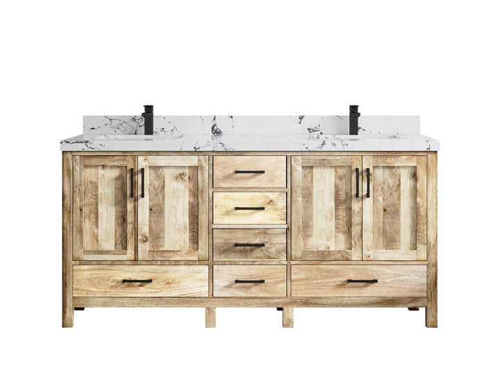 Malibu Mango Wood 72 in. W x 22 in. D Double Sink Bathroom Vanity - photo 47