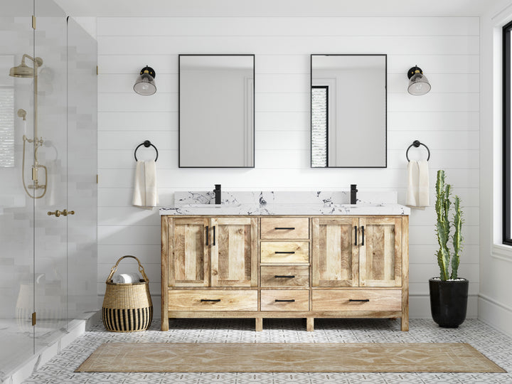 Malibu Mango Wood 72 in. W x 22 in. D Double Sink Bathroom Vanity - photo 48