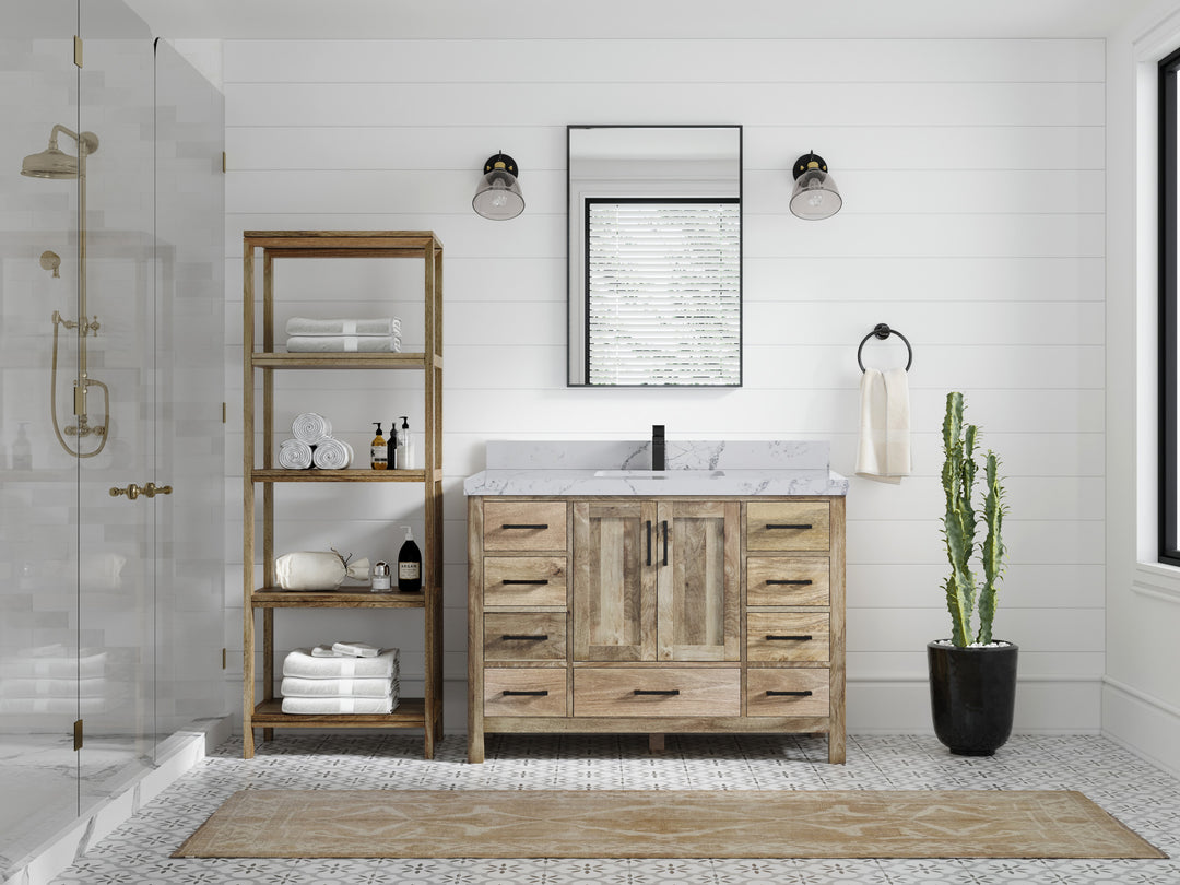 Malibu Mango Wood 48 in. W x 22 in. D Single Sink Bathroom Vanity
