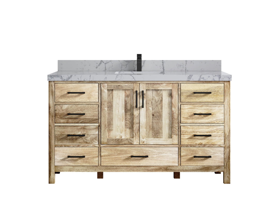 Malibu Mango Wood 60 in. W x 22 in. D Single Sink Bathroom Vanity