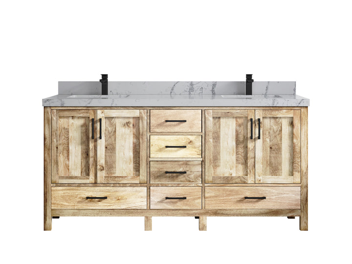 Malibu Mango Wood 72 in. W x 22 in. D Double Sink Bathroom Vanity - photo 15