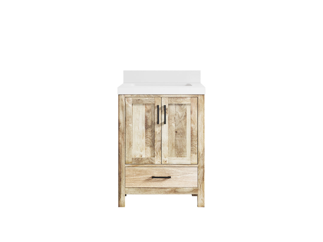 Malibu Mango Wood 24 in. W x 22 in. D Single Sink Bathroom Vanity