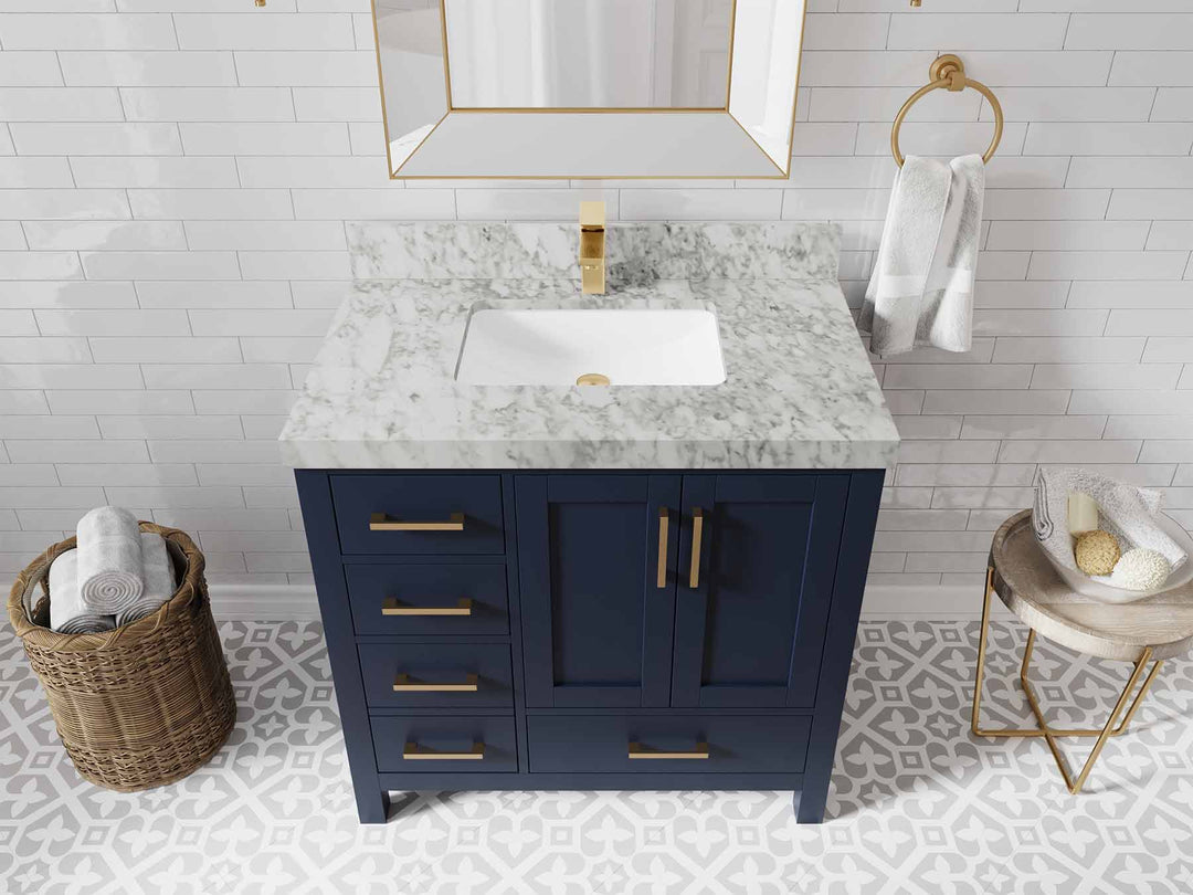 Malibu 36 in. W x 22 in. D Bathroom Vanity Center Sink 2
