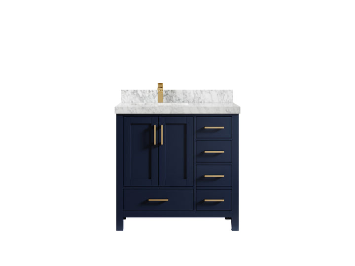Malibu 36 in. W x 22 in. D Left Offset Sink Bathroom Vanity - photo 11