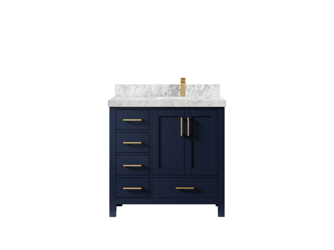 Malibu 36 in. W x 22 in. D Right Offset Sink Bathroom Vanity