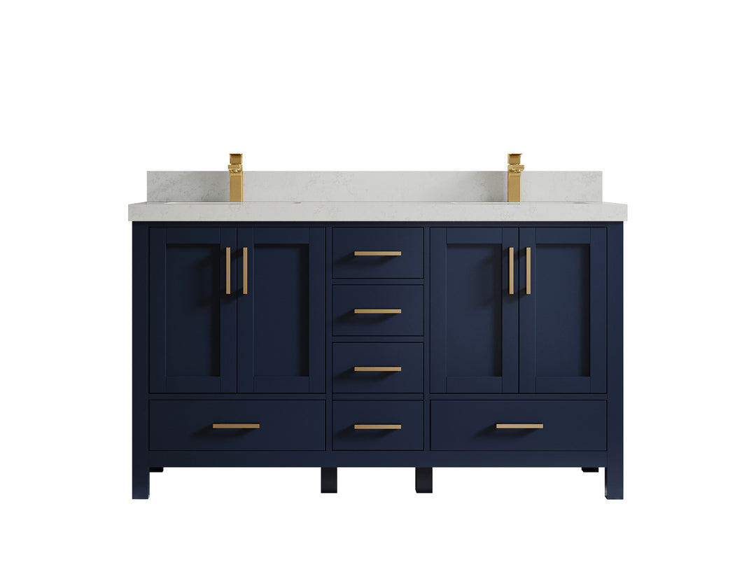 Malibu 60 in. W x 22 in. D Double Sink Bathroom Vanity