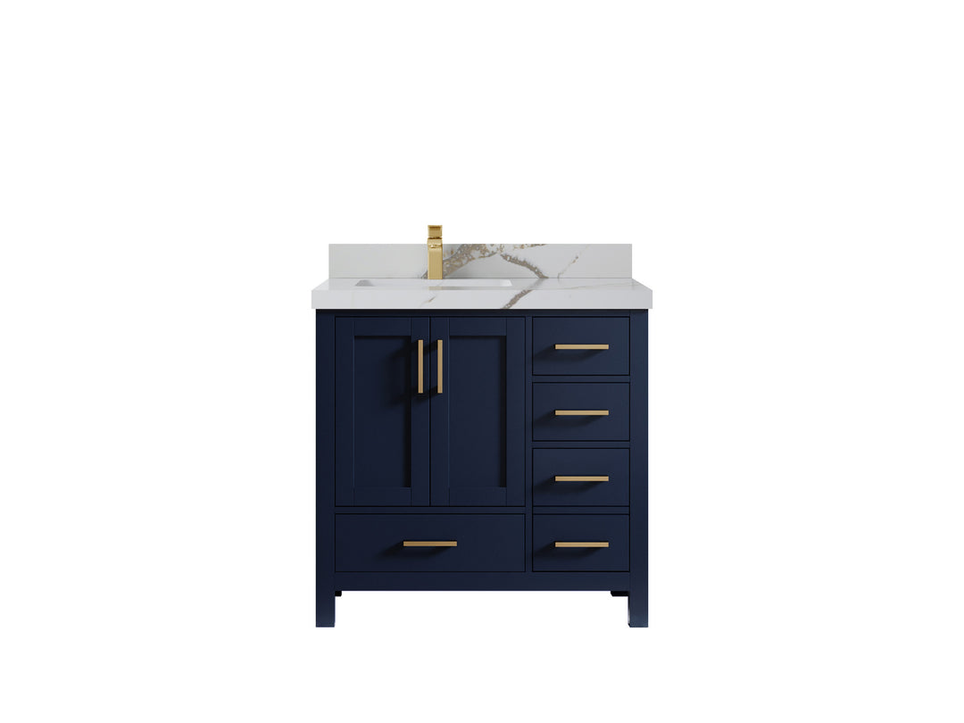 Malibu 36 in. W x 22 in. D Left Offset Sink Bathroom Vanity