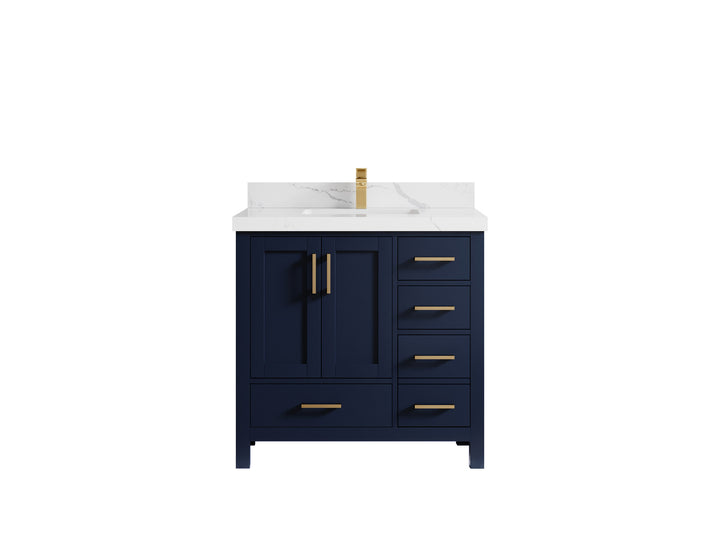 Malibu 36 in. W x 22 in. D Bathroom Vanity Center Sink - photo 17