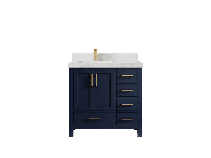 Malibu 36 in. W x 22 in. D Left Offset Sink Bathroom Vanity - photo 19