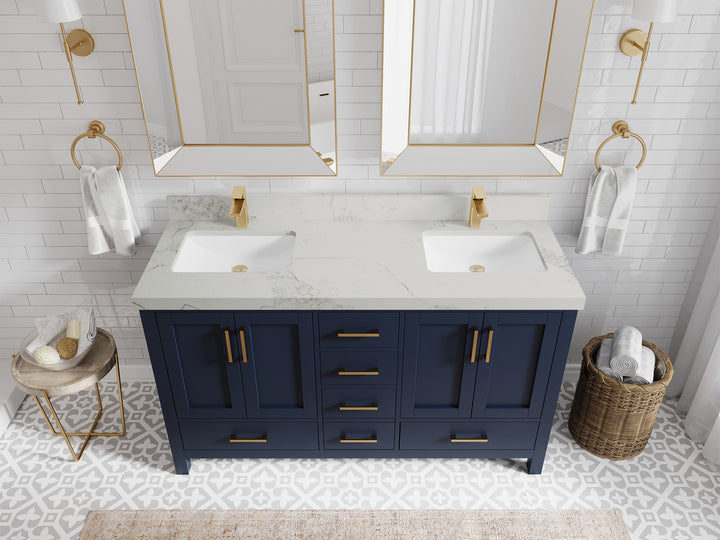 Malibu 60 in. W x 22 in. D Double Sink Bathroom Vanity - photo 18