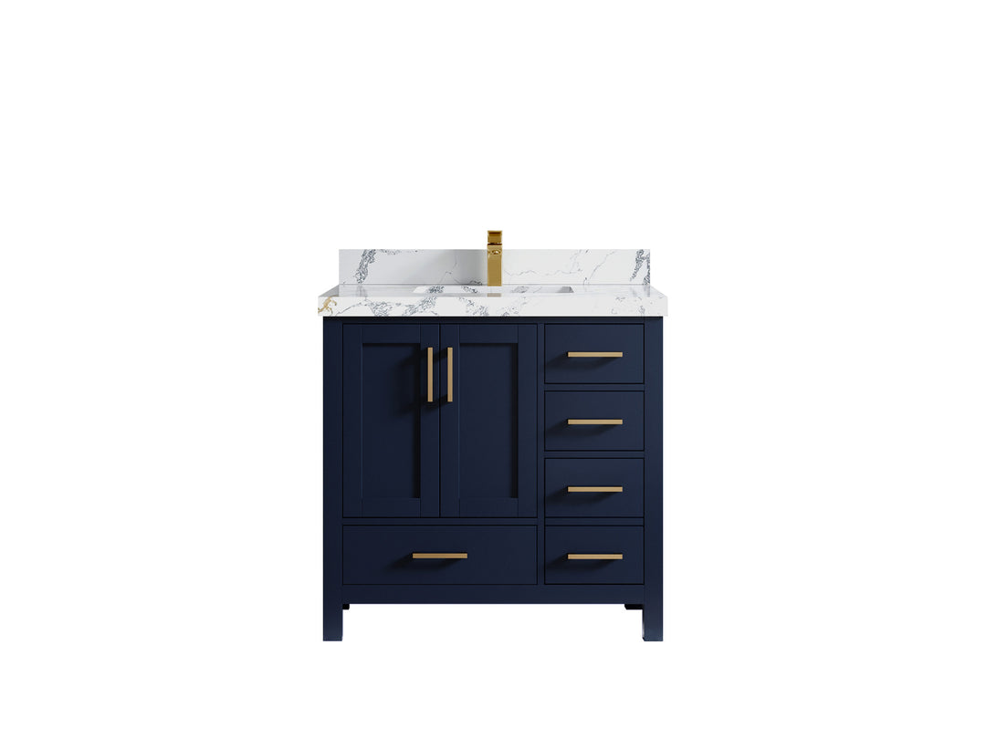 Malibu 36 in. W x 22 in. D Bathroom Vanity Center Sink