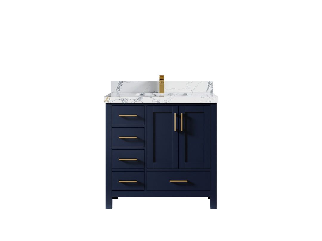 Malibu 36 in. W x 22 in. D Bathroom Vanity Center Sink 2