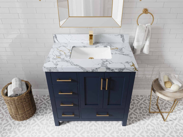 Malibu 36 in. W x 22 in. D Bathroom Vanity Center Sink 2 - photo 20
