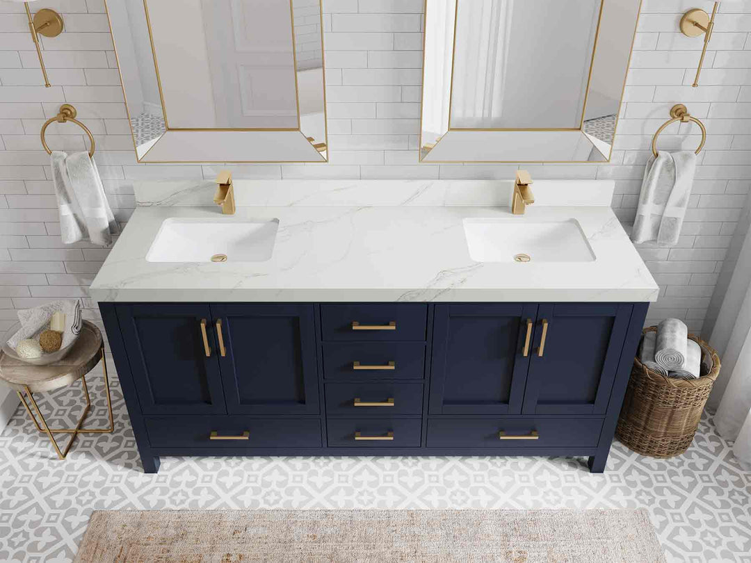 Malibu 72 in. W x 22 in. D Double Sink Bathroom Vanity
