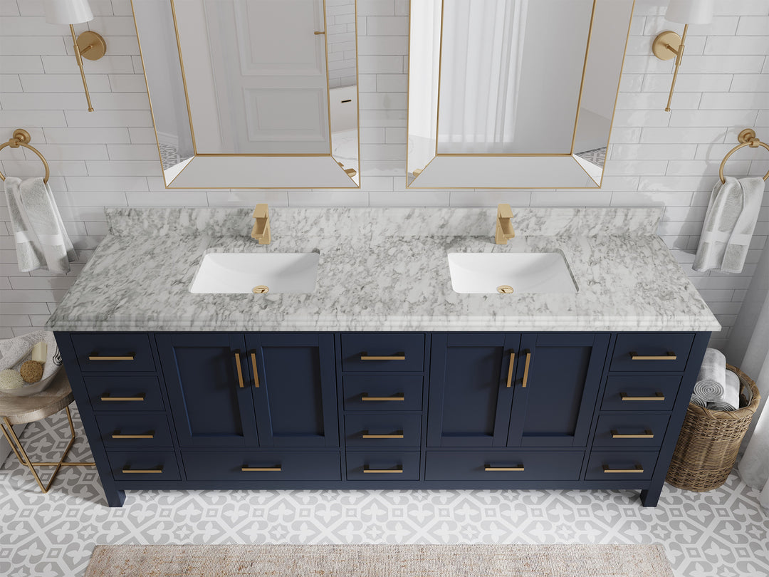 Malibu 84 in. W x 22 in. D Double Sink Bathroom Vanity