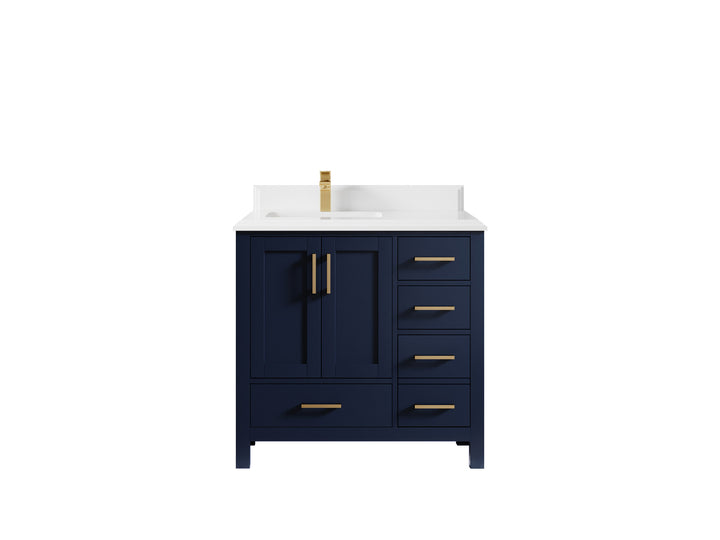 Malibu 36 in. W x 22 in. D Left Offset Sink Bathroom Vanity - photo 29