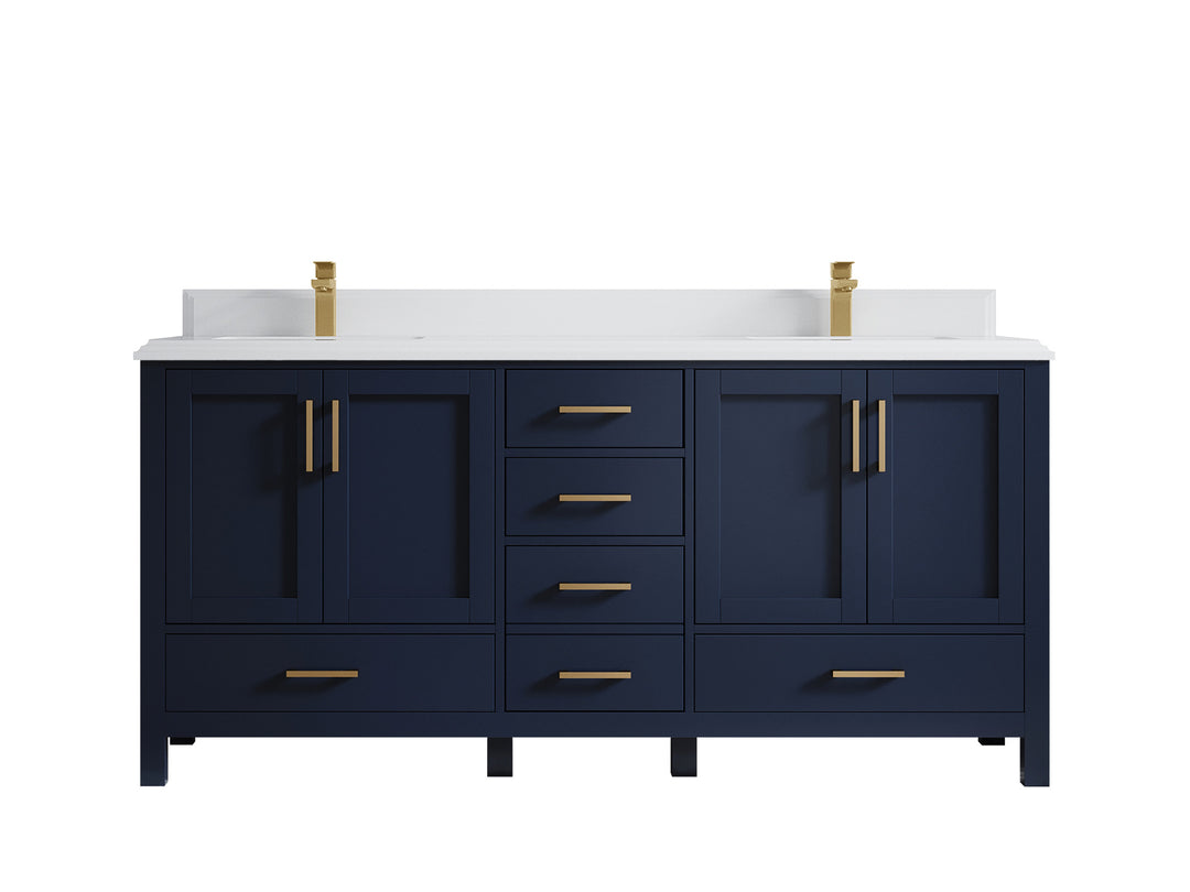 Malibu 72 in. W x 22 in. D Double Sink Bathroom Vanity