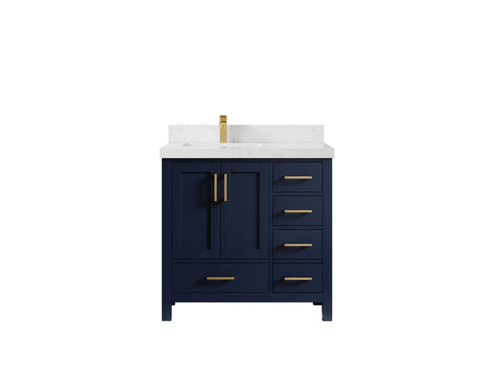 Malibu 36 in. W x 22 in. D Left Offset Sink Bathroom Vanity - photo 31