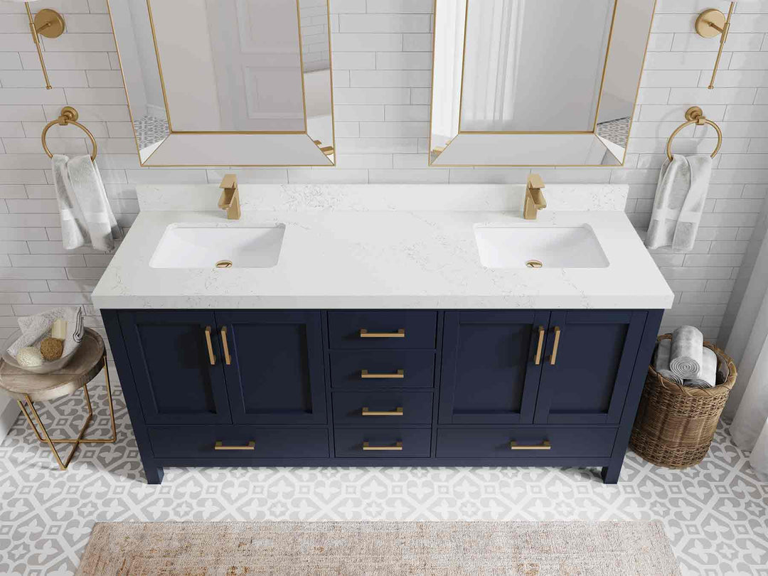 Malibu 72 in. W x 22 in. D Double Sink Bathroom Vanity