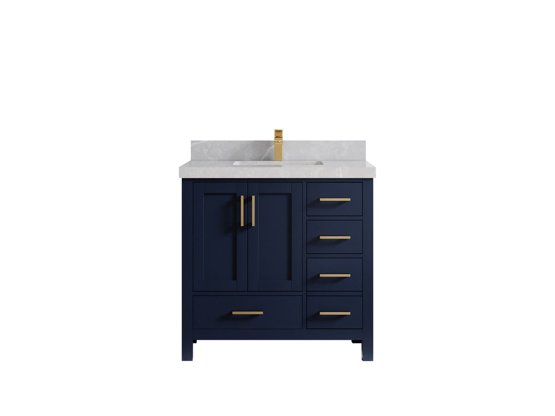 Malibu 36 in. W x 22 in. D Bathroom Vanity Center Sink