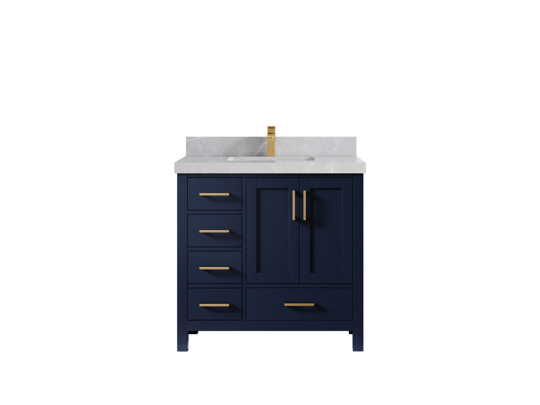 Malibu 36 in. W x 22 in. D Bathroom Vanity Center Sink 2
