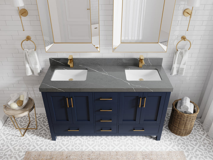 Malibu 60 in. W x 22 in. D Double Sink Bathroom Vanity - photo 36