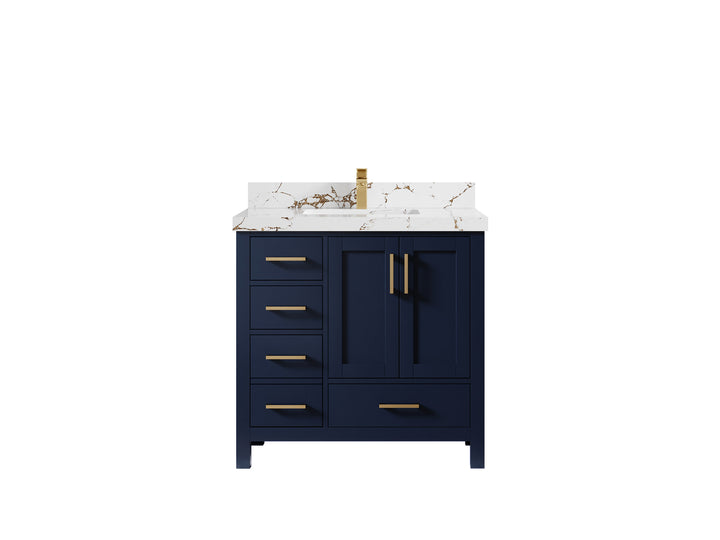 Malibu 36 in. W x 22 in. D Bathroom Vanity Center Sink 2 - photo 37
