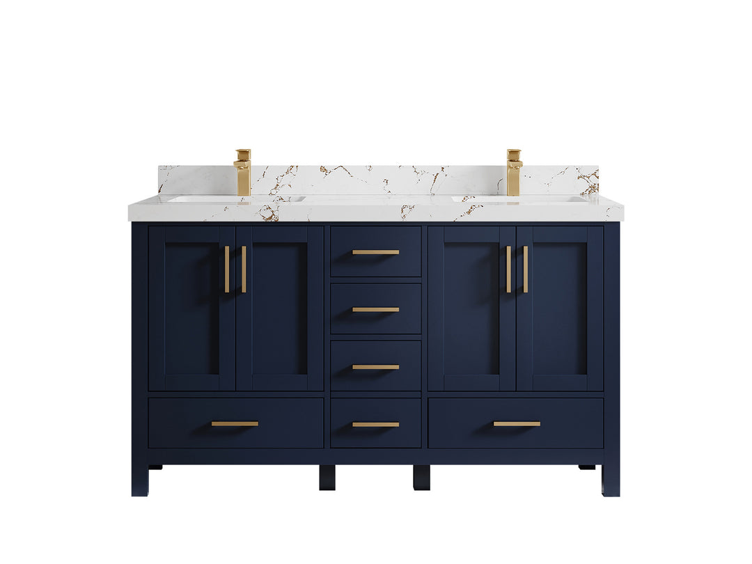 Malibu 60 in. W x 22 in. D Double Sink Bathroom Vanity