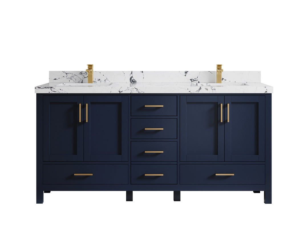 Malibu 72 in. W x 22 in. D Double Sink Bathroom Vanity