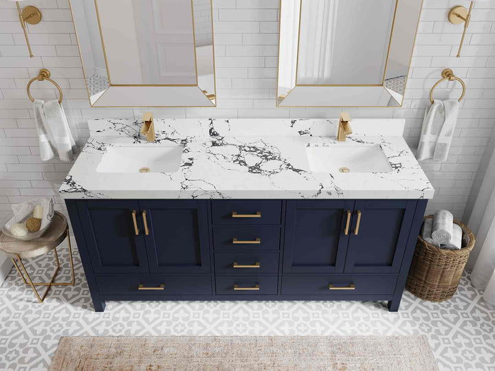 Malibu 72 in. W x 22 in. D Double Sink Bathroom Vanity - photo 40