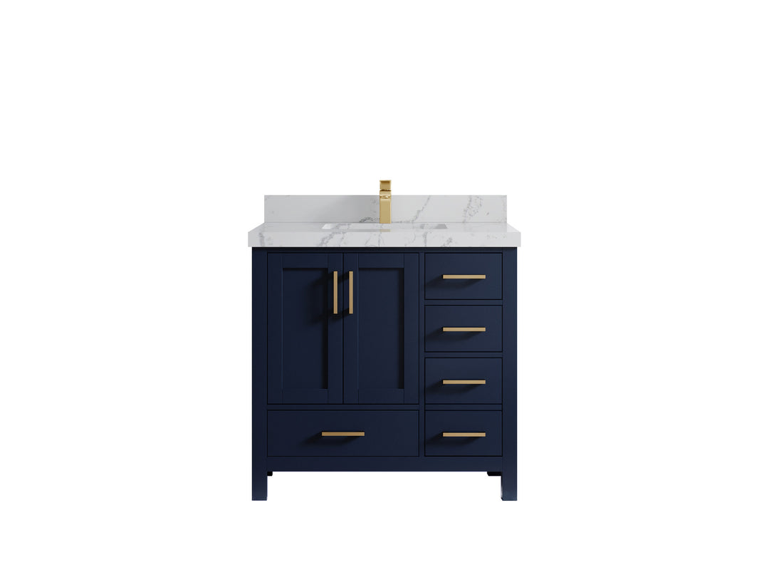 Malibu 36 in. W x 22 in. D Bathroom Vanity Center Sink