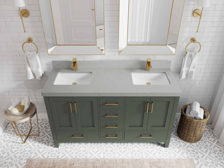 Malibu 60 in. W x 22 in. D Double Sink Bathroom Vanity - photo 13