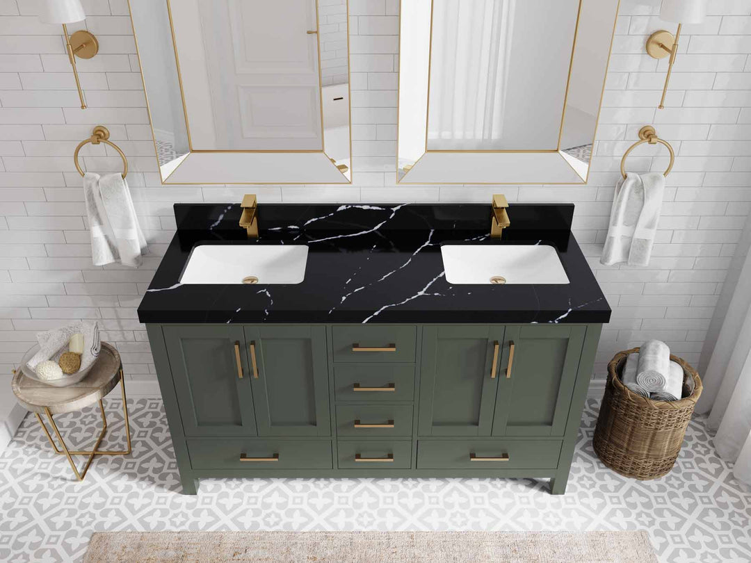 Malibu 60 in. W x 22 in. D Double Sink Bathroom Vanity