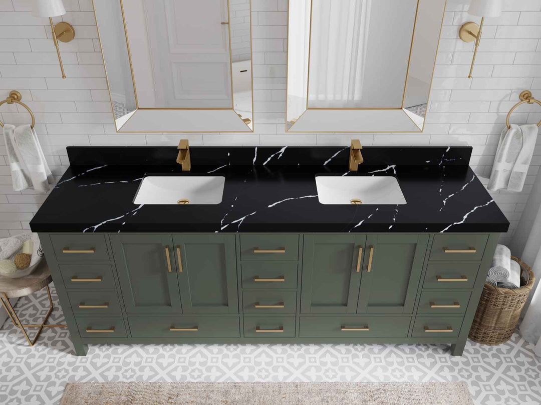 Malibu 84 in. W x 22 in. D Double Sink Bathroom Vanity