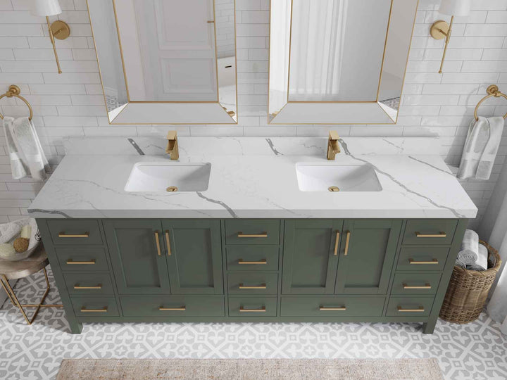 Malibu 84 in. W x 22 in. D Double Sink Bathroom Vanity - photo 16