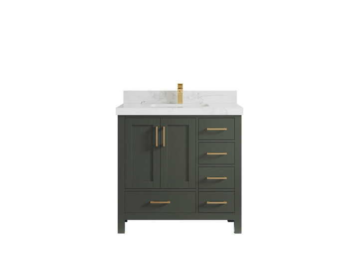 Malibu 36 in. W x 22 in. D Bathroom Vanity Center Sink - photo 22