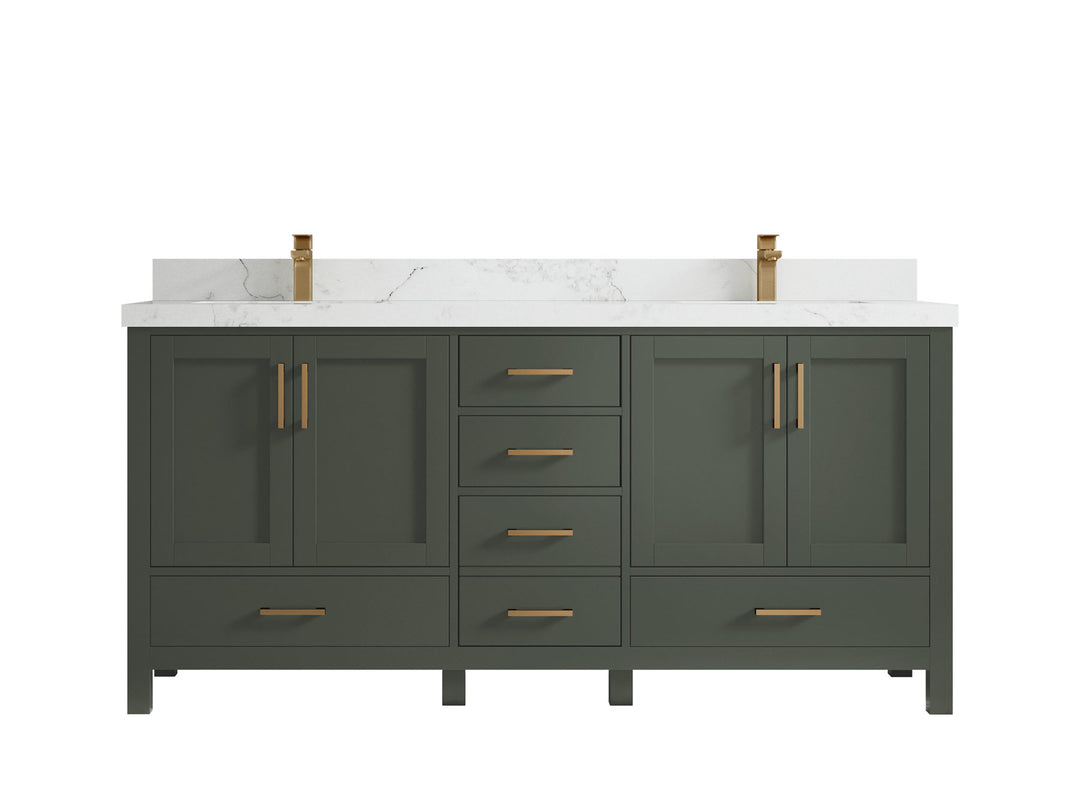 Malibu 72 in. W x 22 in. D Double Sink Bathroom Vanity