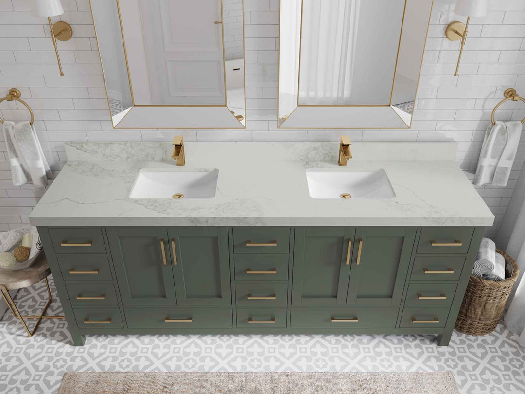 Malibu 84 in. W x 22 in. D Double Sink Bathroom Vanity