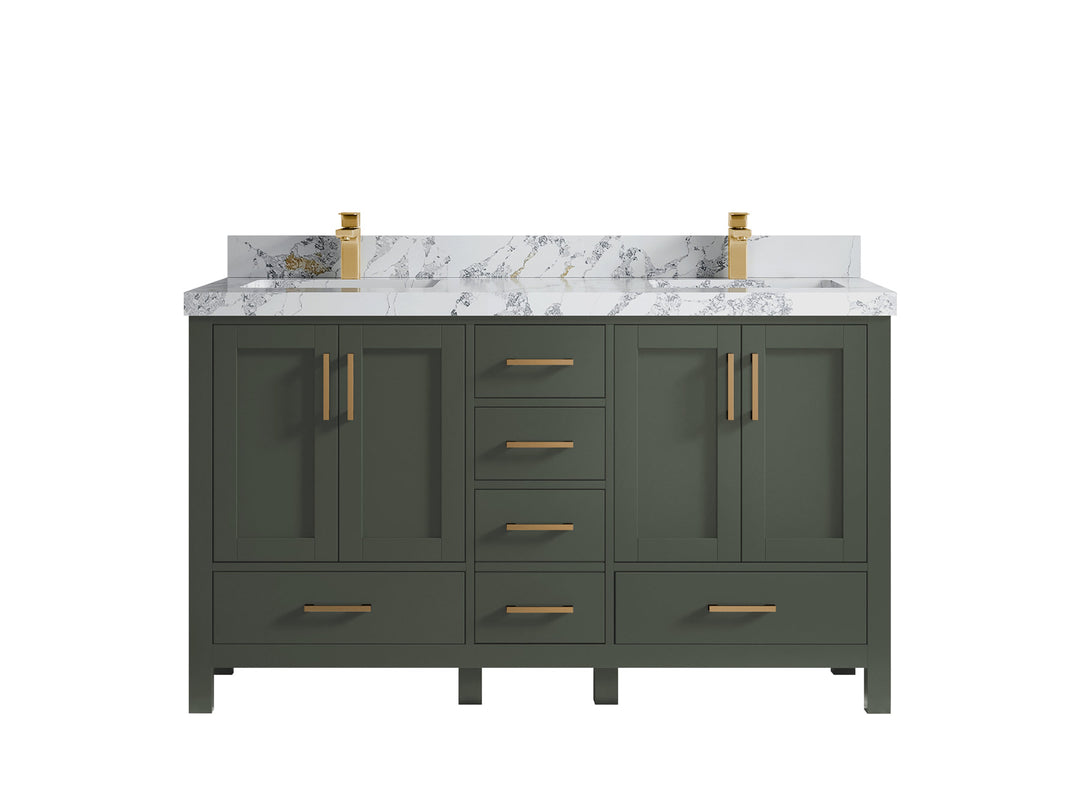 Malibu 60 in. W x 22 in. D Double Sink Bathroom Vanity