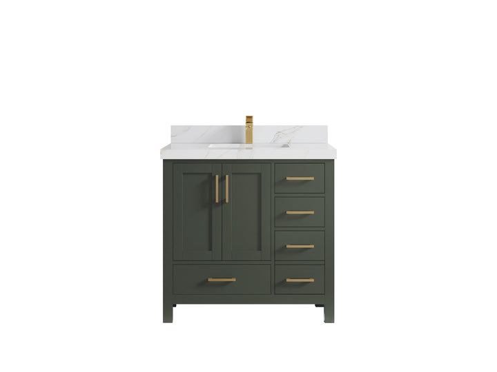 Malibu 36 in. W x 22 in. D Bathroom Vanity Center Sink - photo 26