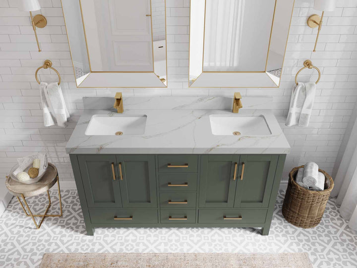 Malibu 60 in. W x 22 in. D Double Sink Bathroom Vanity - photo 25